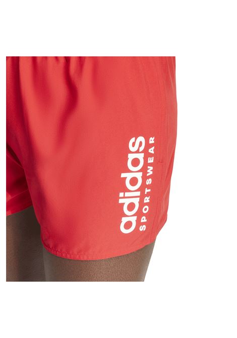 Adidas Essentials Logo CLX Swim Shorts Red Men ADIDAS SWIMWEAR | Swimwear | IR6224-